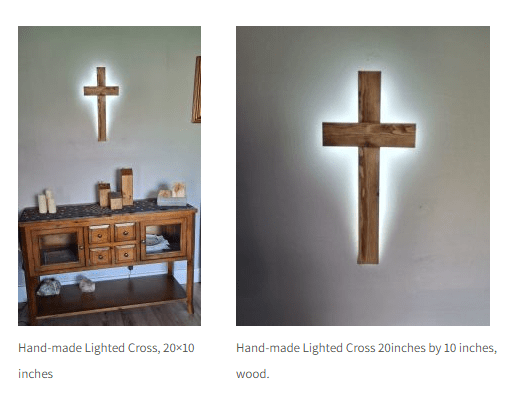 Lighted Wood Cross