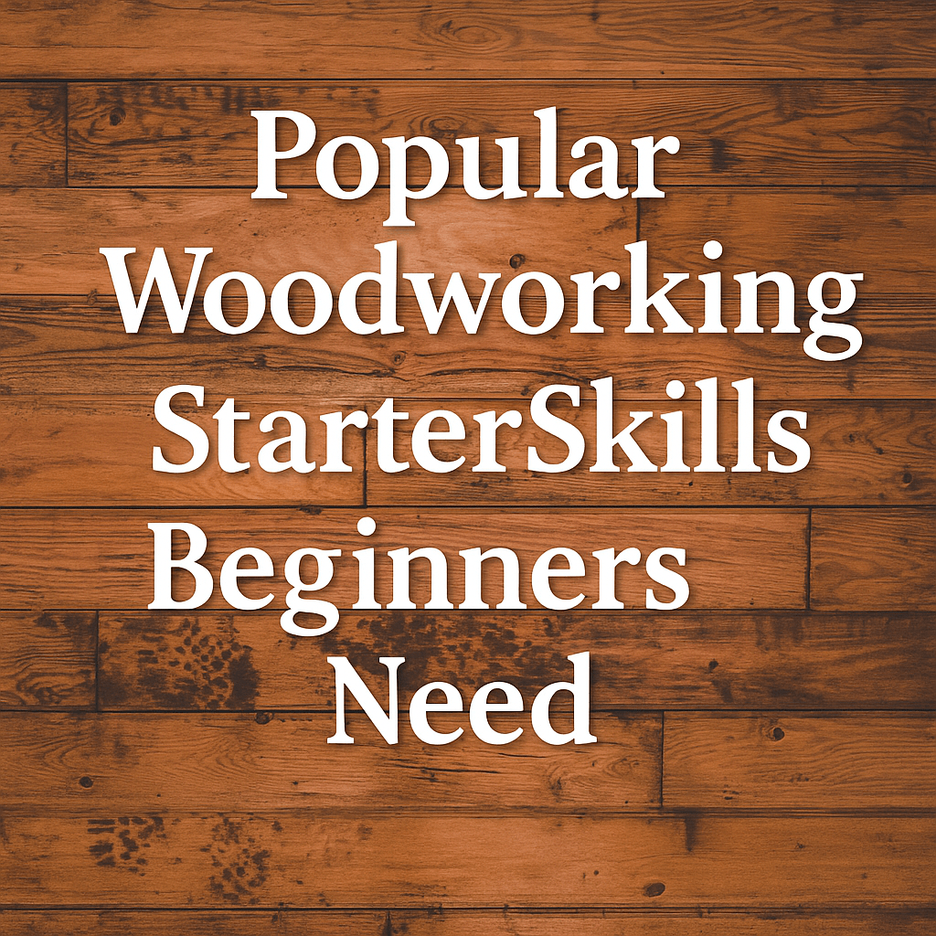 Popular woodworking starter skills