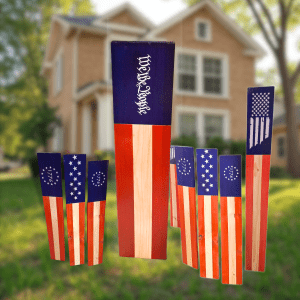 Custom wooden yard signs for July 4th, 2ft to 6ft – Patriotic lawn decorations